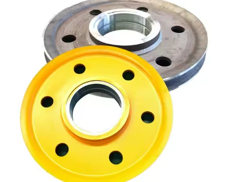 Hnyav-Lub Luag Haujlwm Ob Chav Flange Crane Log Teeb (Forged & Hardened)